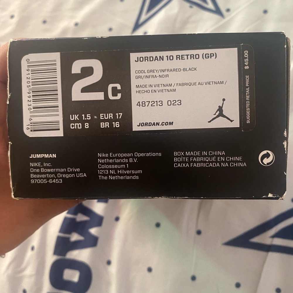 Jordan 10 Retro GP Cool Grey and Black Sneakers